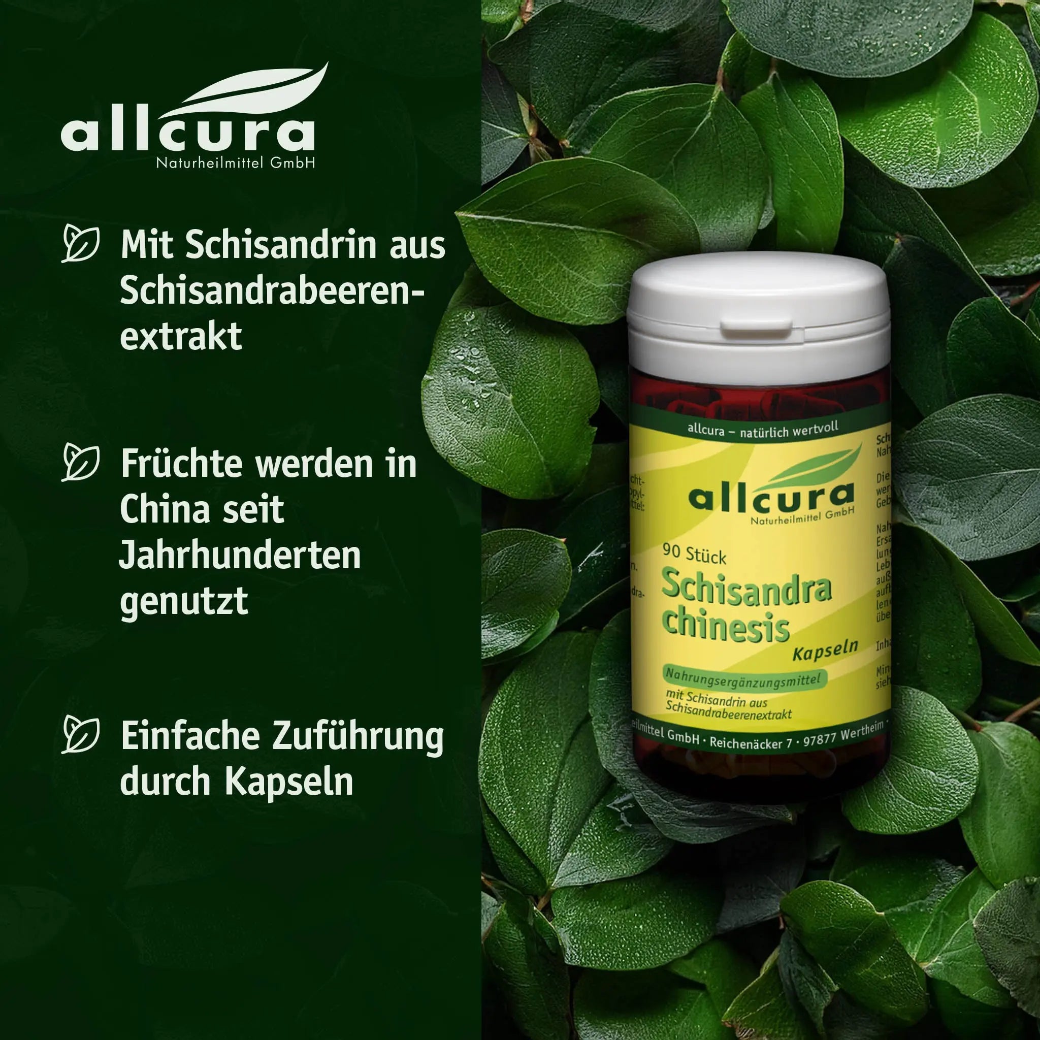 Schisandra, 90 Kapseln BIO Allcura - Sanoverde