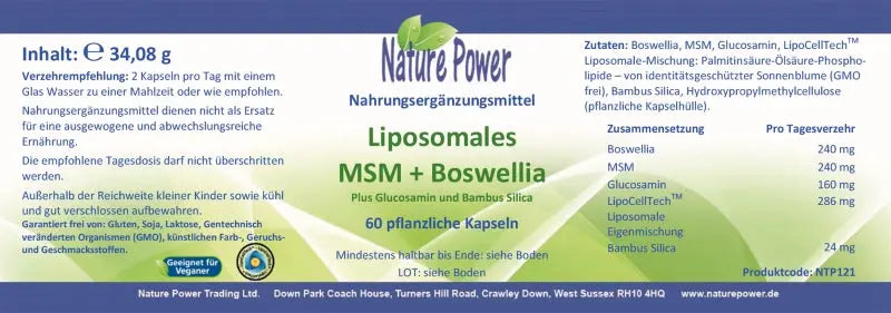 Liposomales MSM + Boswellia