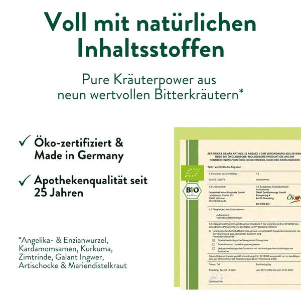 BitterKraft! Original Tropfen (BIO) 200ml Gutsmiedl Natur-Produkte GmbH - Sanoverde