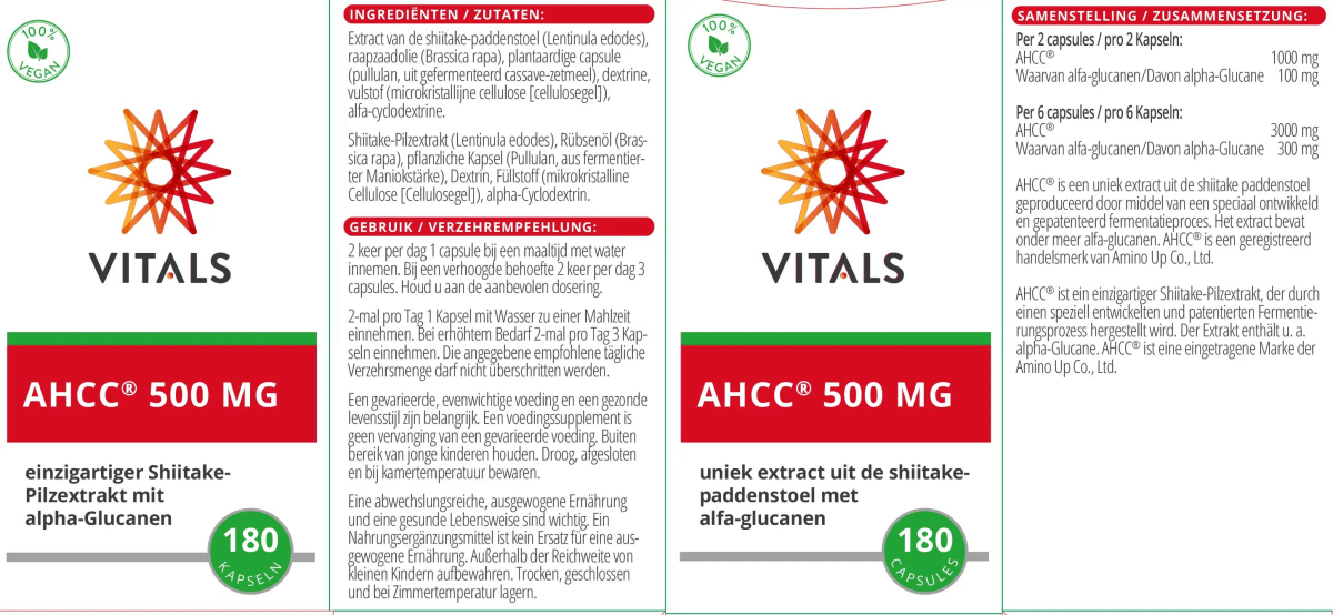 AHCC® 500 mg 180Kaps - Sanoverde
