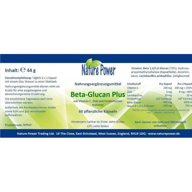 Beta - Glucan Plus, 60Kaps. - Sanoverde