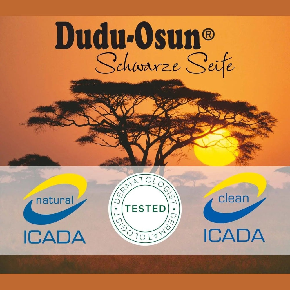 Dudu Osun® PURE - Schwarze Seife aus Afrika - parfümfrei, 25g - Sanoverde