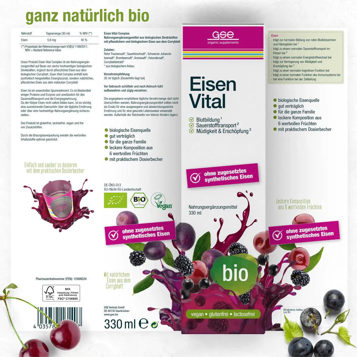 Eisen Vital Complex, 330ml BIO - Sanoverde