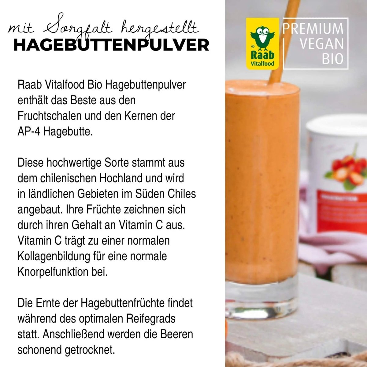 Hagebutten Pulver 250g - Sanoverde