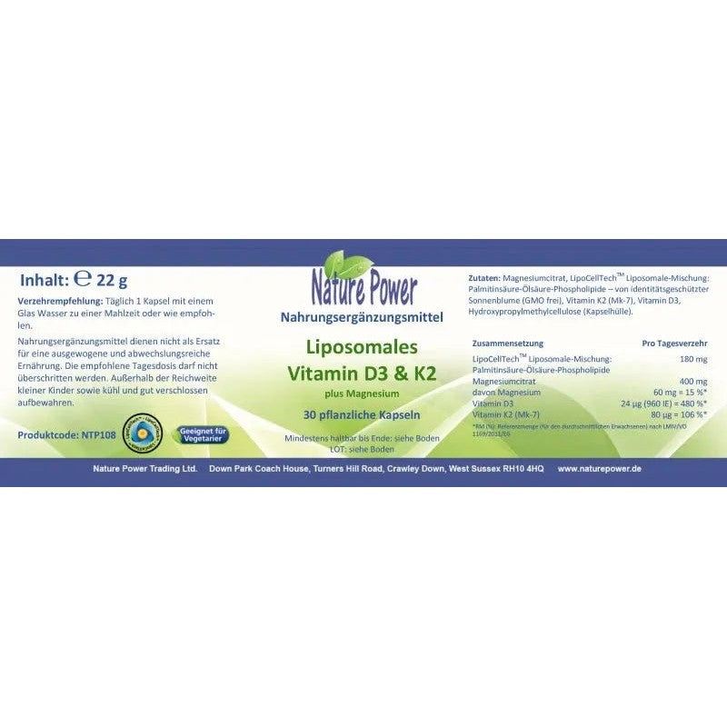 Liposomales Vitamin D3 + K2 - Sanoverde