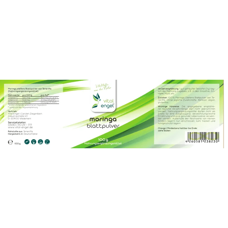 Moringa Blattpulver 100g - Sanoverde