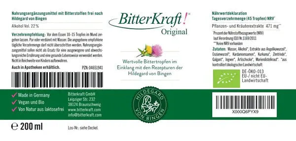 BitterKraft! Original Tropfen (BIO) 200ml Gutsmiedl Natur-Produkte GmbH - Sanoverde