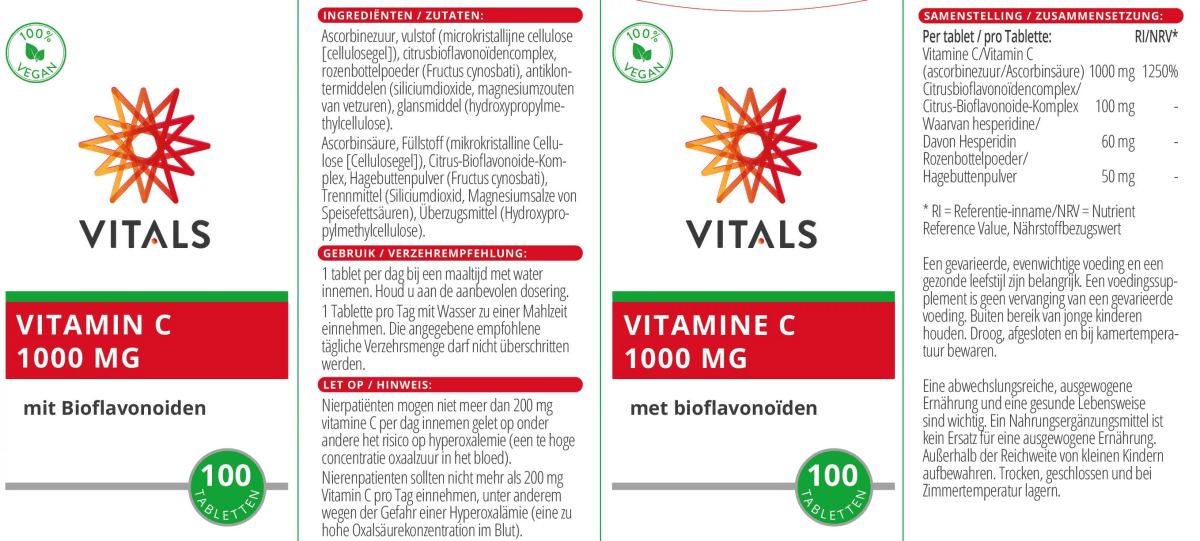 Vitamin C 1000 mg - Sanoverde