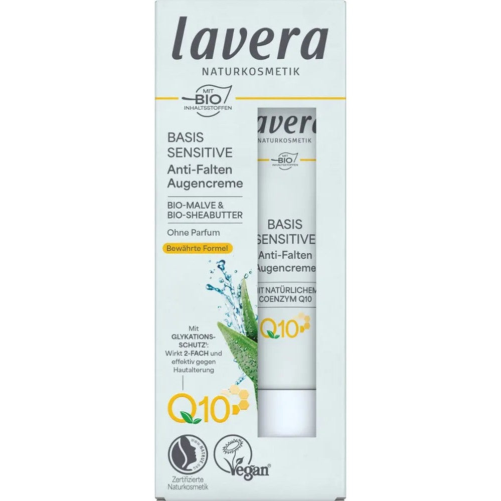 Lavera Basis Sensitiv Anti-Falt Augencreme Q10 15ml Lavera - Sanoverde