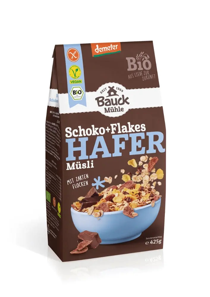 Hafer Müsli Schoko+Flakes Bauckhof - Sanoverde