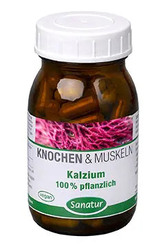 Kalzium pflanzlich, 100 Kapseln BIO Sanatur - Sanoverde