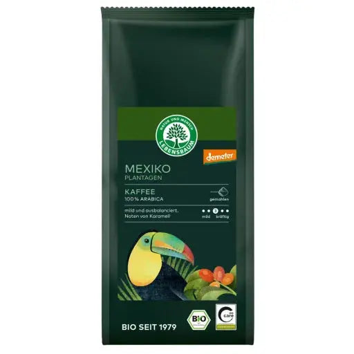 Plantagen Mexico Kaffee, gemahlen BIO Lebensbaum - Sanoverde