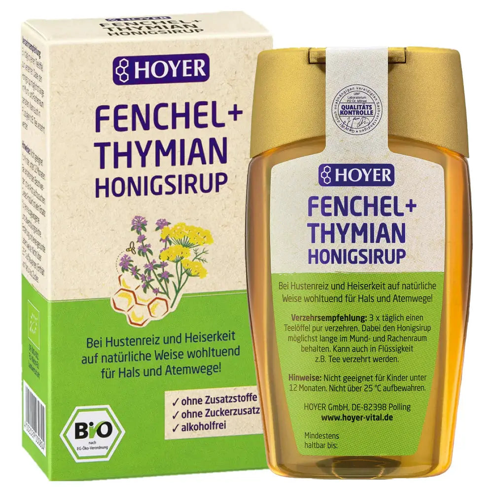 Fenchel&Thymian Honigsirup Hoyer - Sanoverde