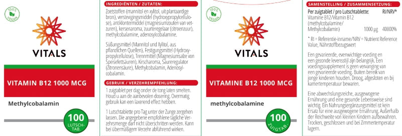 Vitamin B12 Methylcobalamin Lutschtabletten
