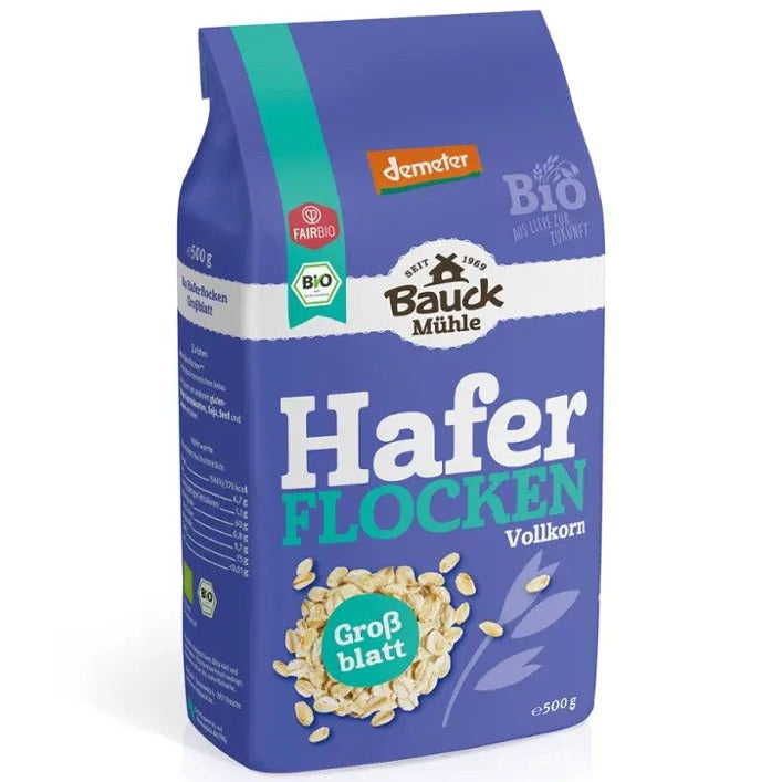 Bauckhof Haferflocken, Großblatt 500g BIO Bauckhof - Sanoverde