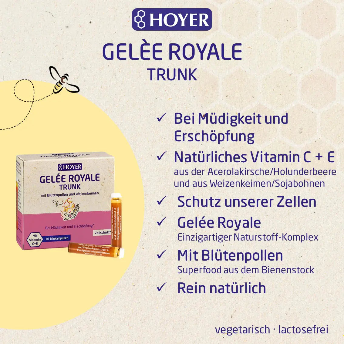 Geleé Royale + Blütenpollen Kur Hoyer - Sanoverde
