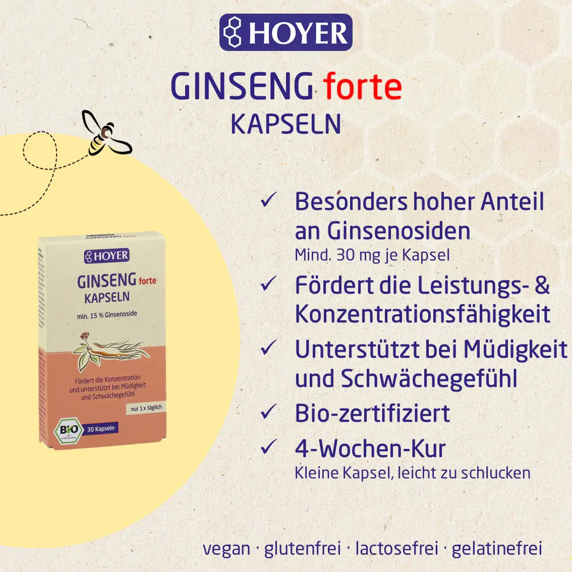 Ginseng Kapseln 30 St Hoyer - Sanoverde