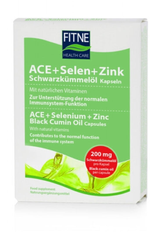 FITNE ACE+Selen+Zink Schwarzkümmelöl Kapseln, 60 St.