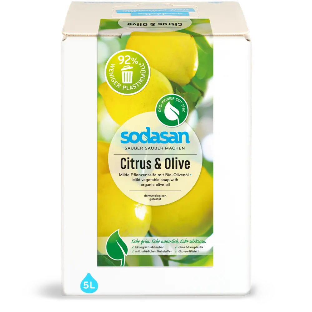 Flüssigseife Citrus & Olive sodasan - Sanoverde