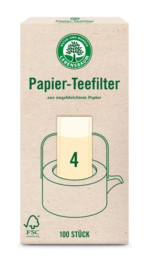 Papierteefilter Größe 4 Lebensbaum - Sanoverde