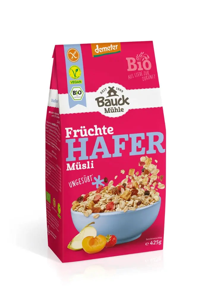 Hafer Müsli Früchte Bauckhof - Sanoverde