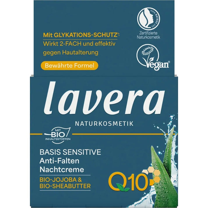 Lavera Basis Sensitiv Anti-Falt Nachtcreme Q10 50ml Lavera - Sanoverde