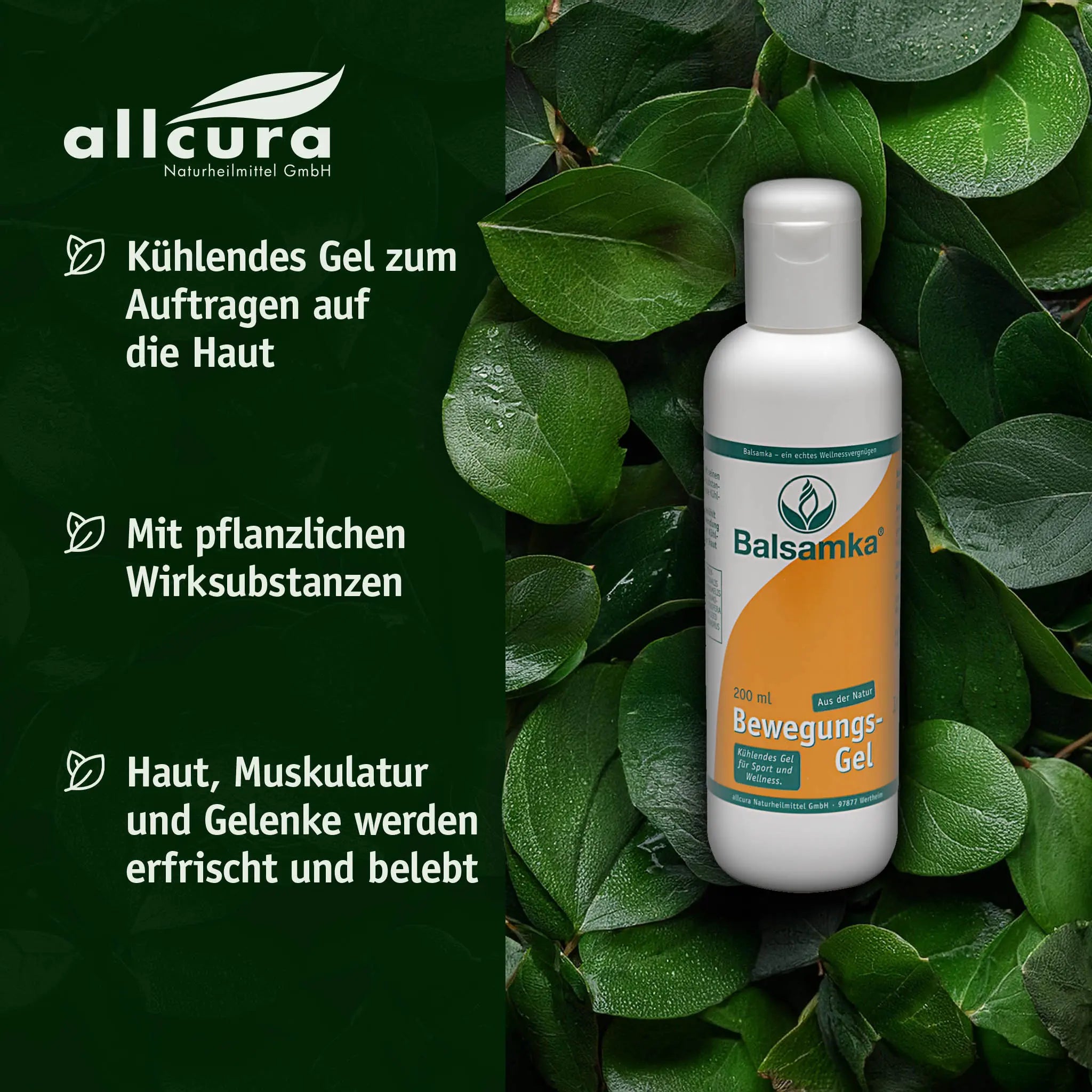 Balsamka Bewegungs-Gel, BIO (200ml) Allcura - Sanoverde