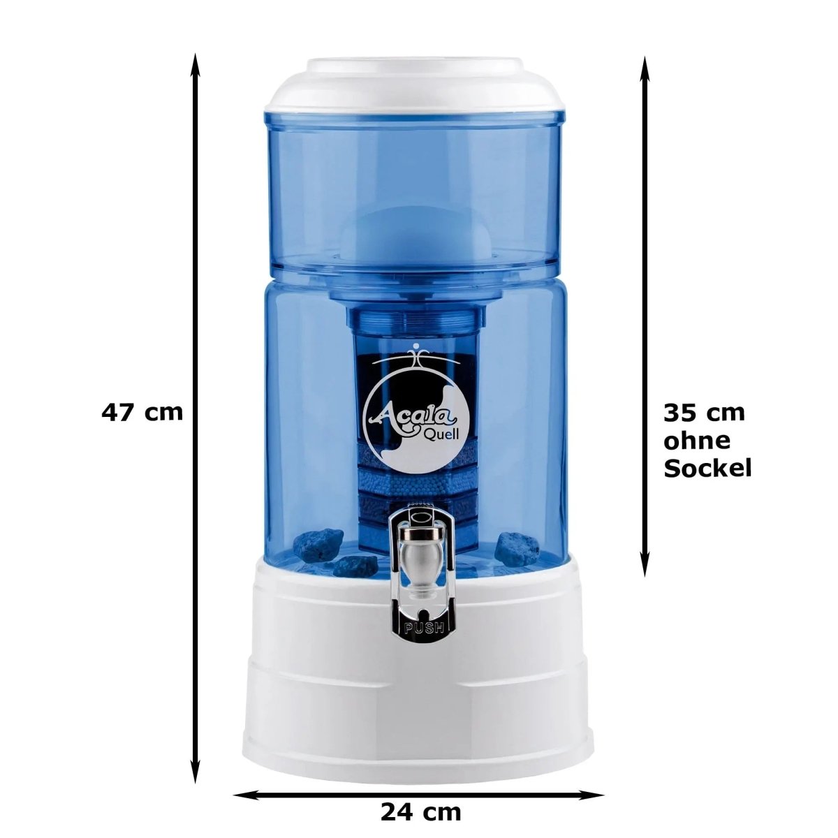 AcalaQuell® Mini 5L - Blau in Weiß Kunststoff - Sanoverde