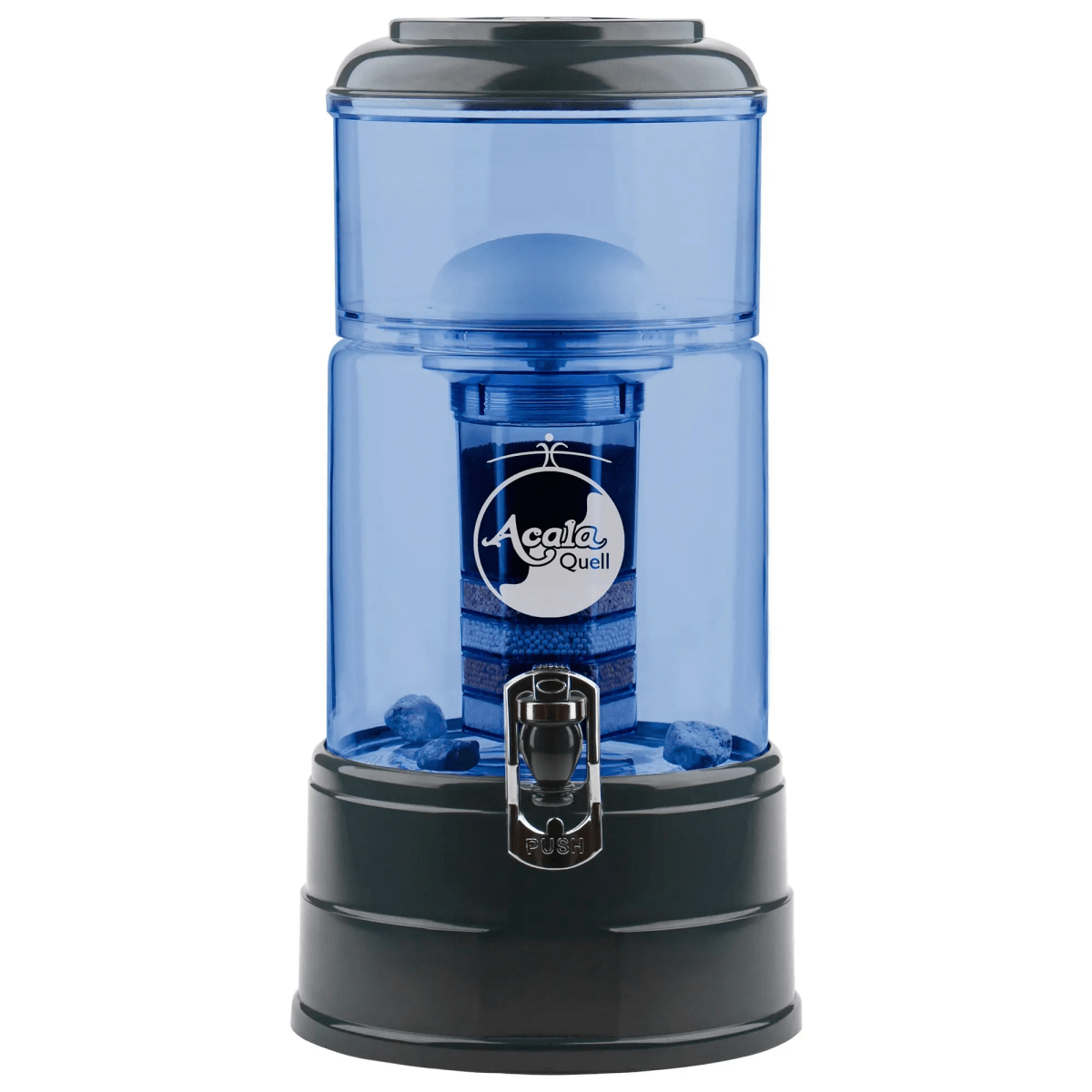 AcalaQuell® Mini 5L - Glas Blau in Anthrazit - Sanoverde