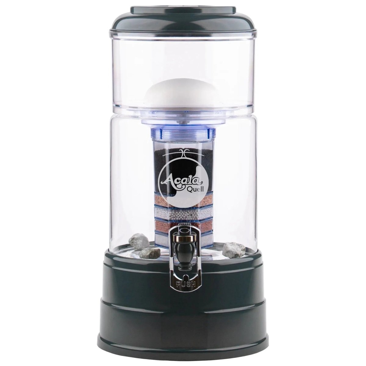 AcalaQuell® Mini 5L - Glas Kristallklar in Anthrazit - Sanoverde