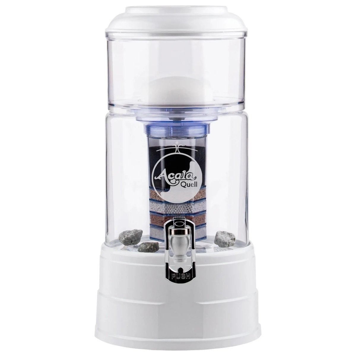 AcalaQuell® Mini 5L - Glas Kristallklar in Weiß - Sanoverde