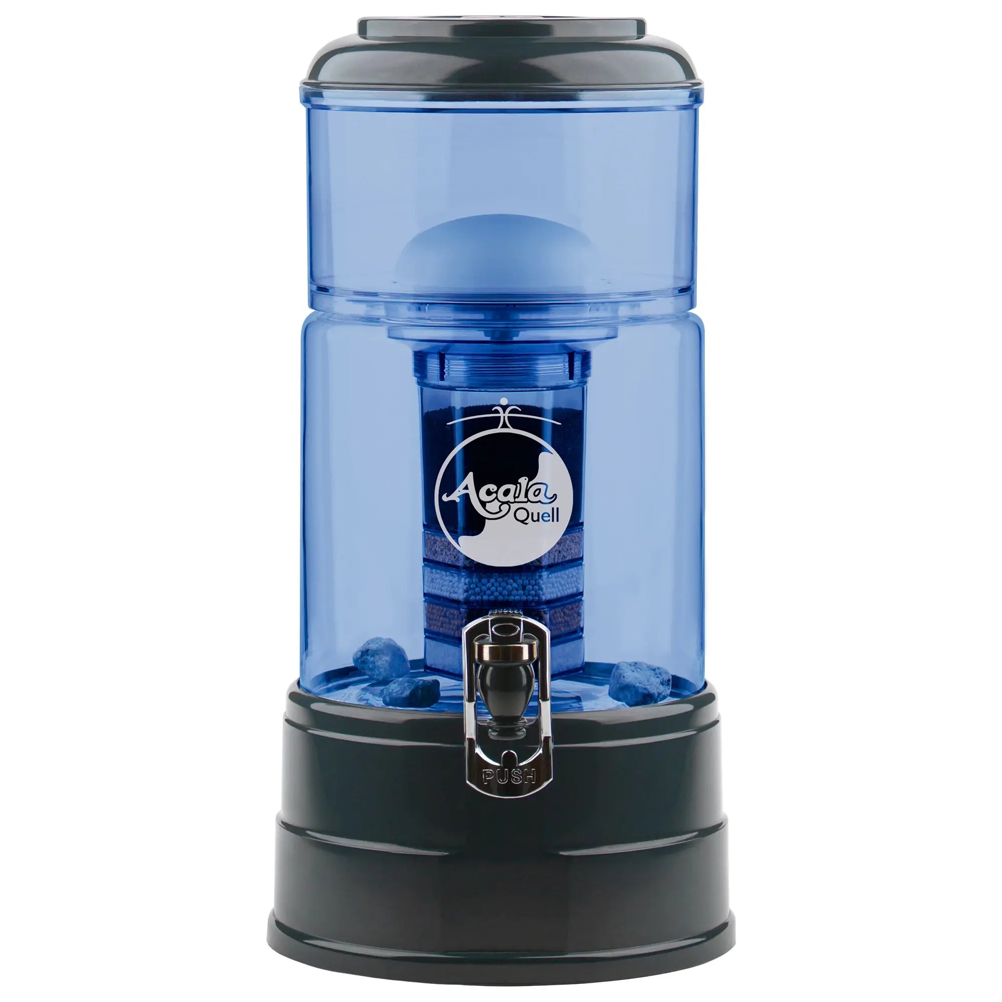 AcalaQuell® Mini 5L - Glas Blau in Anthrazit