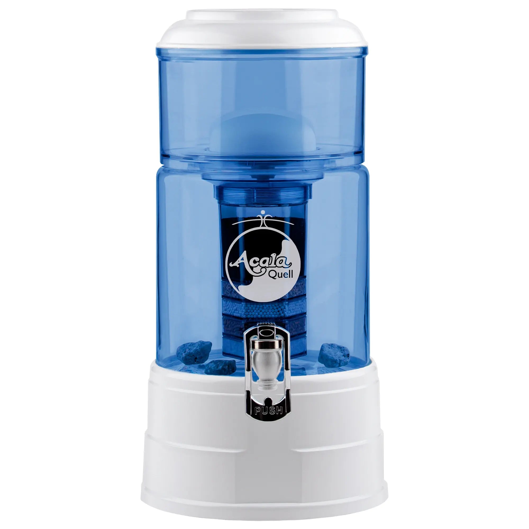 AcalaQuell® Mini 5L - Glas Blau in Weiß Acala GmbH - Sanoverde