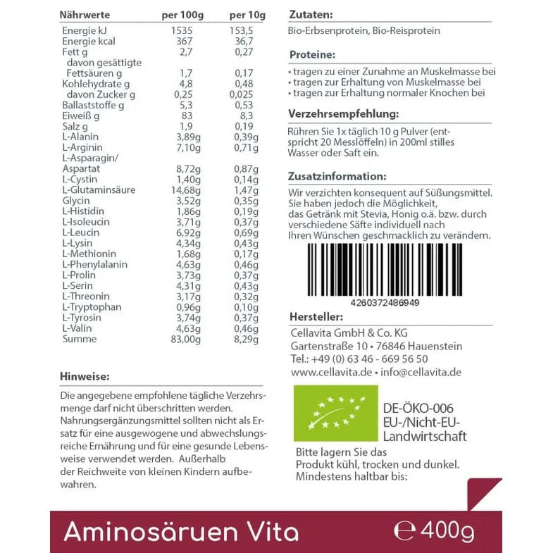 Aminosäuren Vita nach Dr. Doepp BIO - Sanoverde