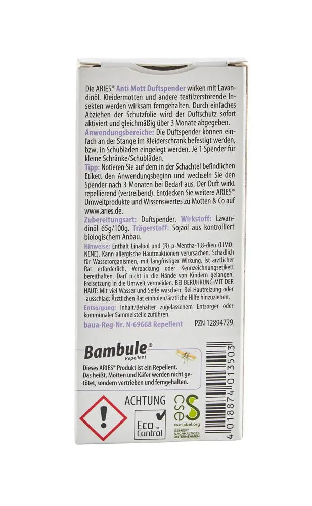 Anti Mott Duftspender BIO - Sanoverde