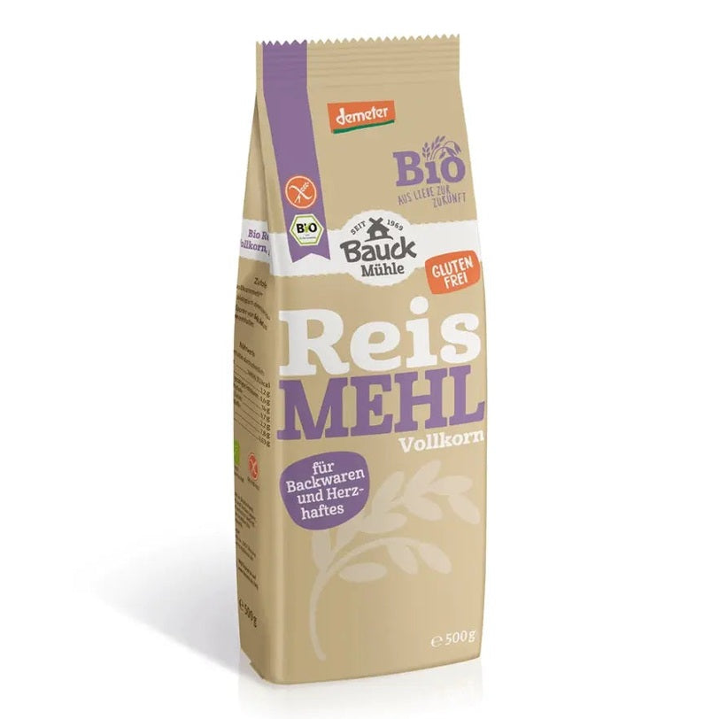 Bauckhof Reismehl Vollkorn 500g BIO Bauckhof - Sanoverde