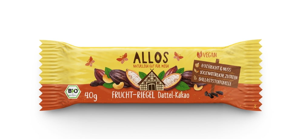 Fruchtriegel Dattel Kakao Allos - Sanoverde