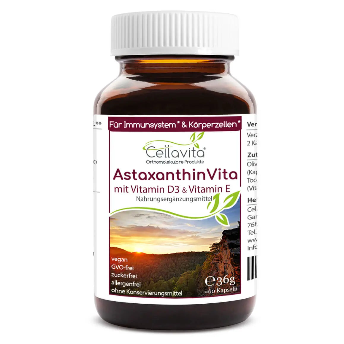 Astaxanthin Vita 60 Kaps BIO Cellavita GmbH & Co. KG - Sanoverde