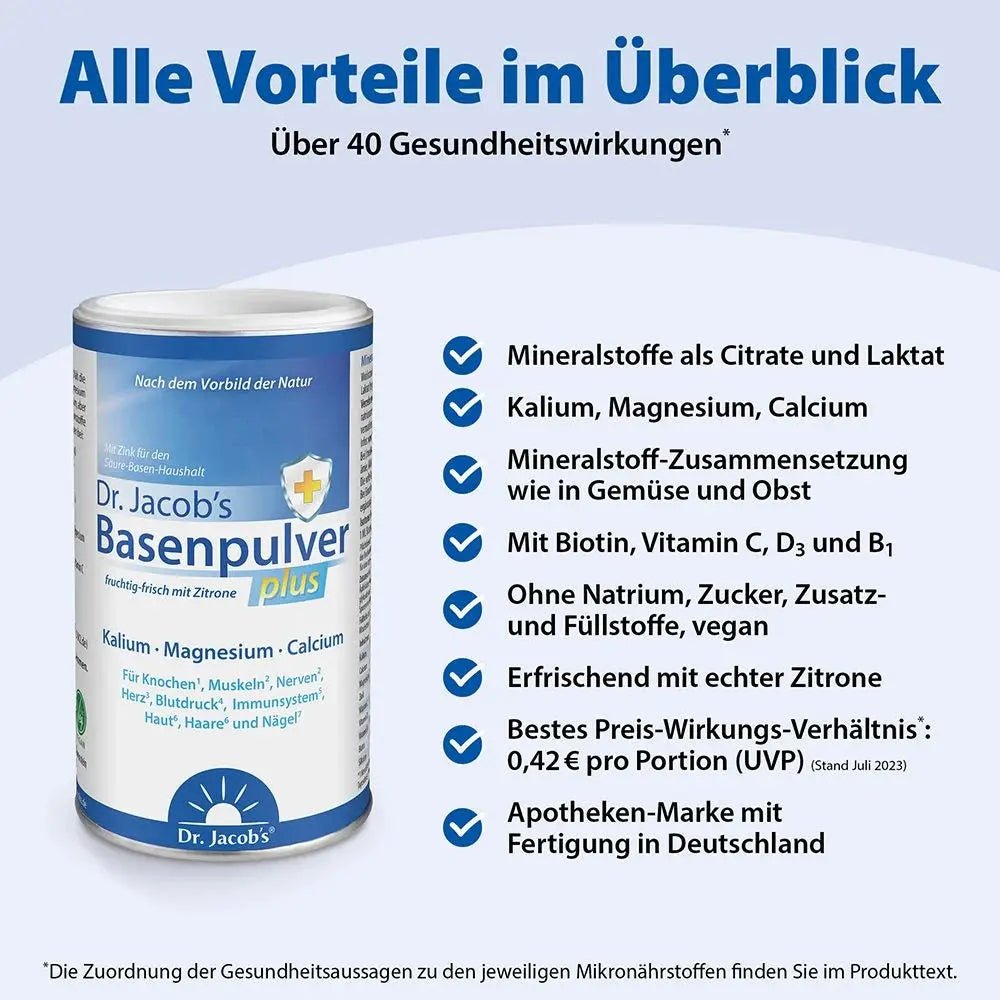 Dr. Jacob's Basenpulver plus - Sanoverde
