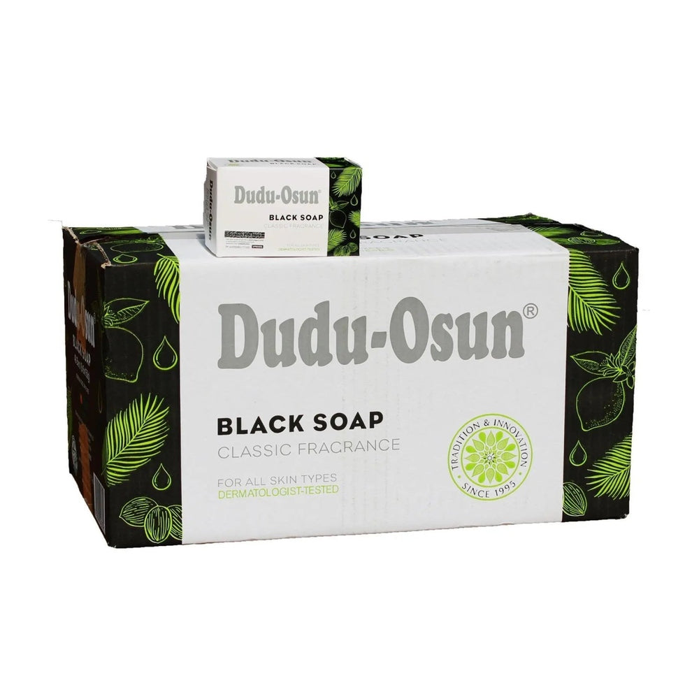 Dudu - Osun® nicht biozertifiziert - CLASSIC - Schwarze Seife aus Afrika 48x150g - Sanoverde