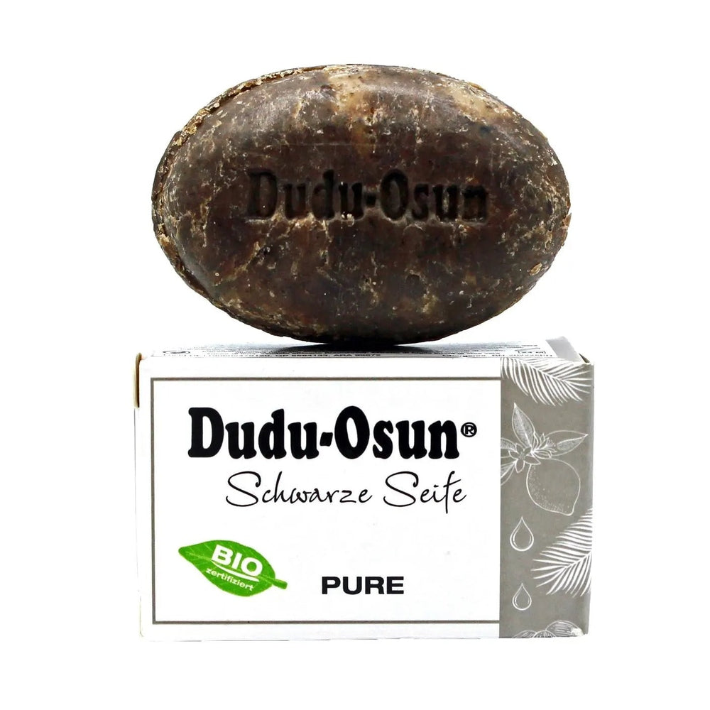Dudu Osun® PURE - Schwarze Seife aus Afrika - parfümfrei, 25g - Sanoverde