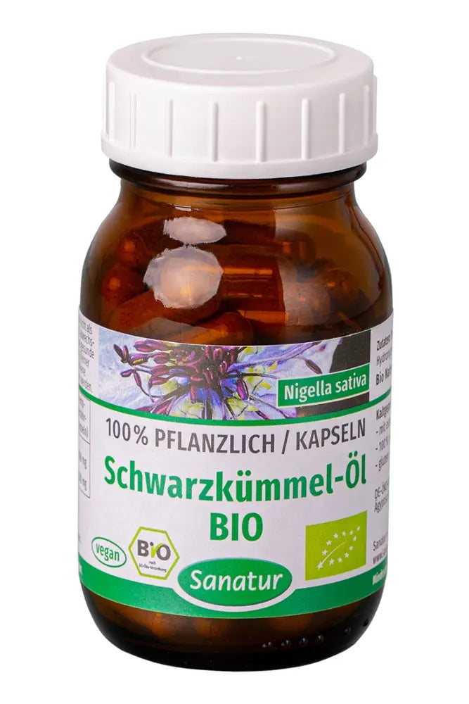 Schwarzkümmel-Öl Kapseln BIO Sanatur - Sanoverde