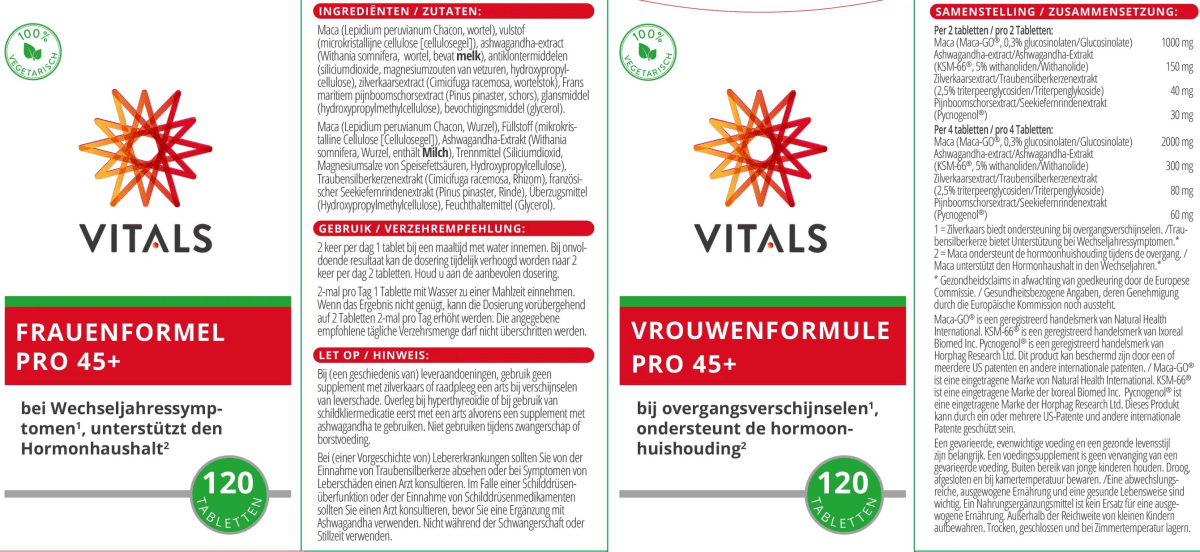 Frauenformel Pro 45+ 60Kaps - Sanoverde