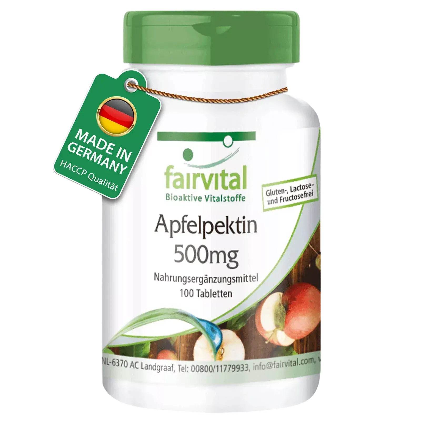Apfelpektin 500mg (100 Tabletten) Fairvital - Sanoverde