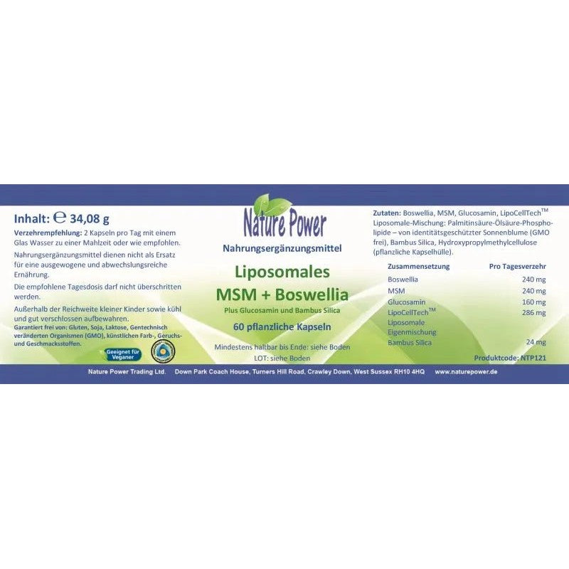 Liposomales MSM + Boswellia - Sanoverde
