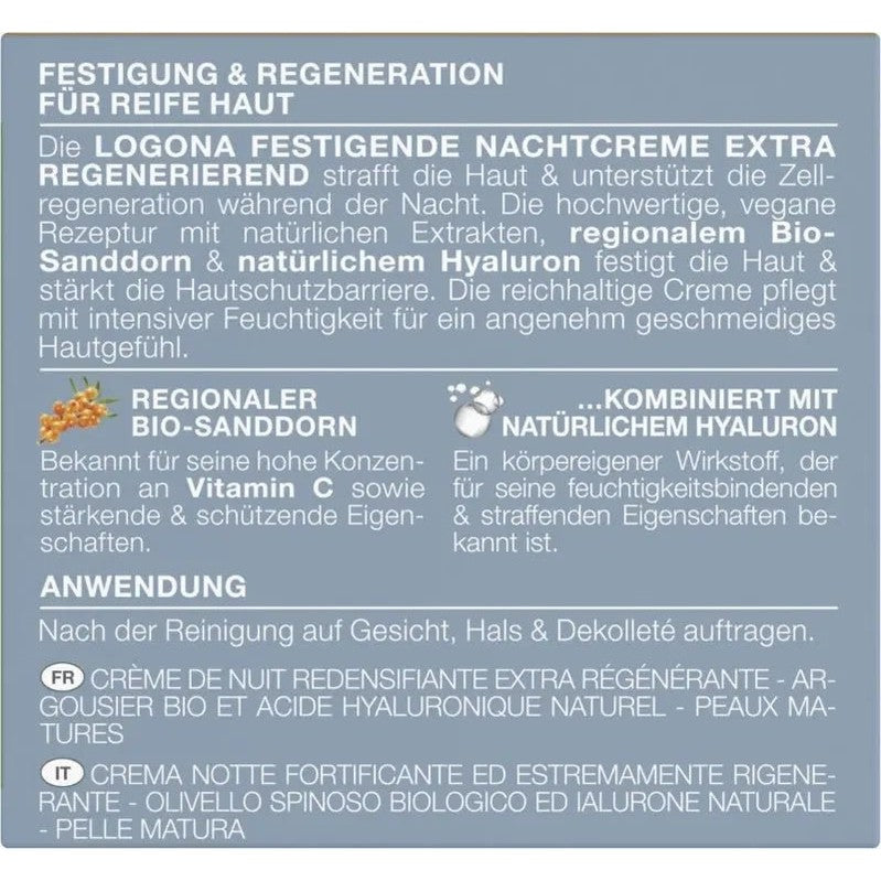 Logona Age Protection Nachtcreme - Sanoverde