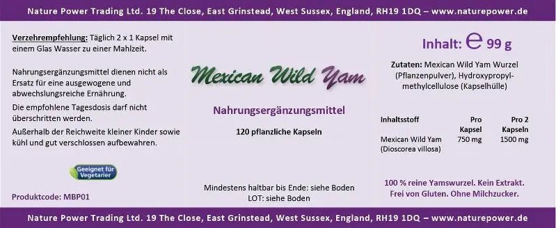 Mexican Wild Yam - DAS ORIGINAL - Sanoverde