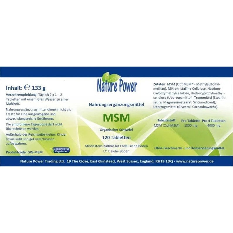 MSM organischer Schwefel - Sanoverde