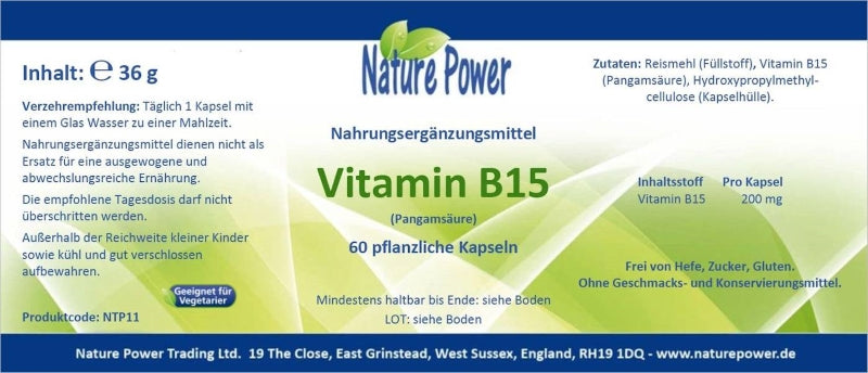 Vitamin B15 (Pangamsäure)