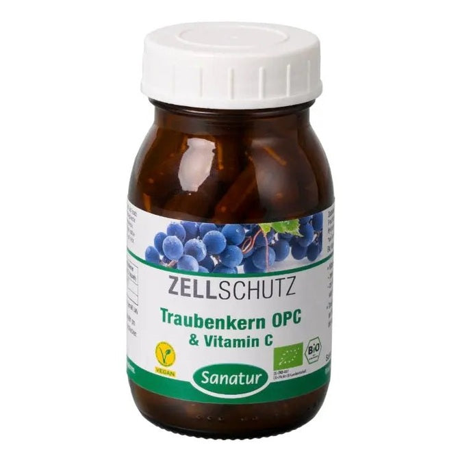 Traubenkern - OPC und Vitamin C Kapseln, BIO - Sanoverde